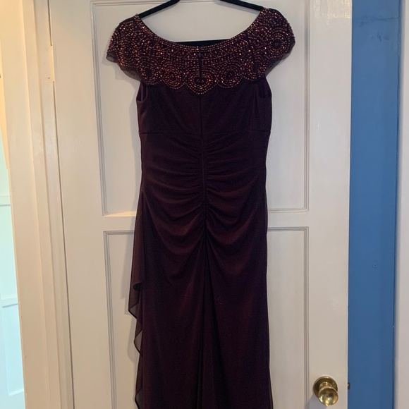 Dark Purple Beaded Gown - Picture 6 of 14